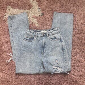 Pacsun 90s Boyfriend Jeans Womens 27 (actual 25x29) Blue Denim Distressed Zip
